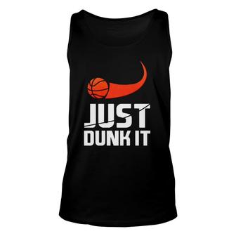 Just Dunk It Basketball Player Slam Dunk Unisex Tank Top | Mazezy