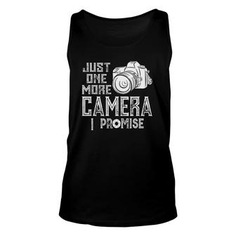 Just One More Camera I Promise Unisex Tank Top | Mazezy