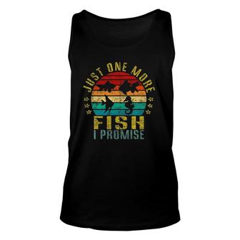 Just One More Fish I Promise Funny Retro Unisex Tank Top | Mazezy