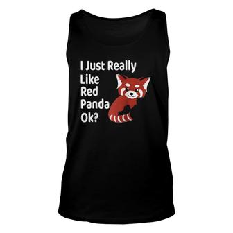 I Just Really Like Red Panda Ok Red Panda Lover Raglan Baseball Tee Tank Top | Mazezy