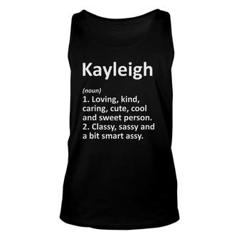Kayleigh Definition Personalized Name Funny Birthday Gift Unisex Tank Top | Mazezy