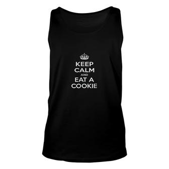 Keep Calm And Eat A Cookie Unisex Tank Top | Mazezy