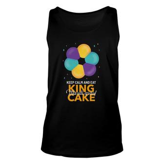 Keep Calm And Eat King Cake Mardi Gras Unisex Tank Top | Mazezy