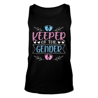 Keeper Of The Gender Boy Or Girl Funny Pregnancy Announcement Mother To Be 1St Mom New Parent New Dad Mom Baby Unisex Tank Top - Thegiftio UK