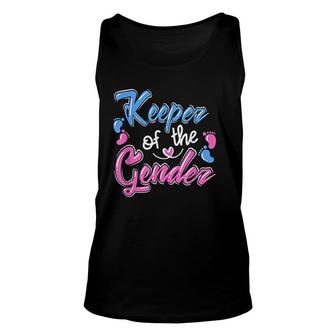 Keeper Of The Gender Reveal Announcement Unisex Tank Top | Mazezy