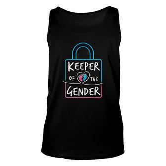 Keeper Of The Gender Reveal Announcement Unisex Tank Top | Mazezy DE