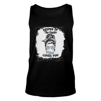 Keeper Of The Gender Reveal Mimi Baby Announcement Party Unisex Tank Top | Mazezy