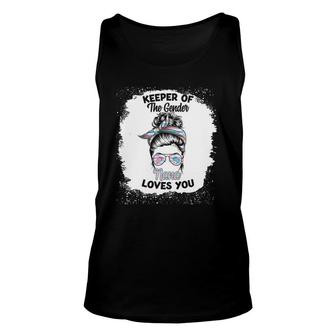 Keeper Of The Gender Reveal Nana Baby Announcement Party Unisex Tank Top | Mazezy