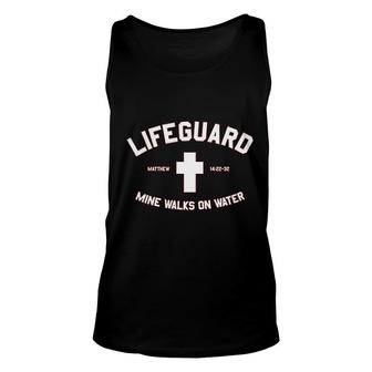 Kerusso My Lifeguard Walks On Water Unisex Tank Top | Mazezy