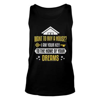 Key To The Home Of Your Dreams Realtor Real Estate Agent Unisex Tank Top - Thegiftio UK