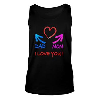 Kids I Love My Parents, I Love Daddy, I Love My Mom Unisex Tank Top | Mazezy