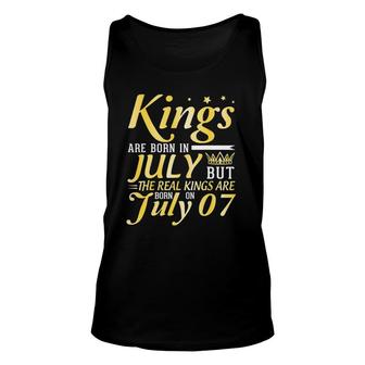 Kings Are Born In July But The Real Kings Are Born On July 07 Ver2 Tank Top | Mazezy