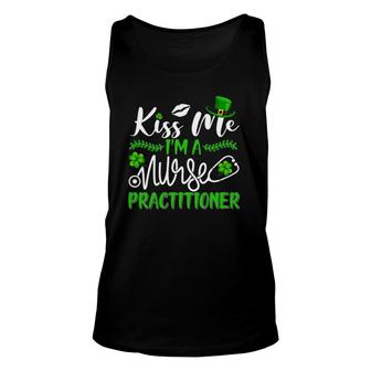 Kiss Me I'm A Nurse Practitioner St Patrick's Day Irish Nurse Tank Top | Mazezy