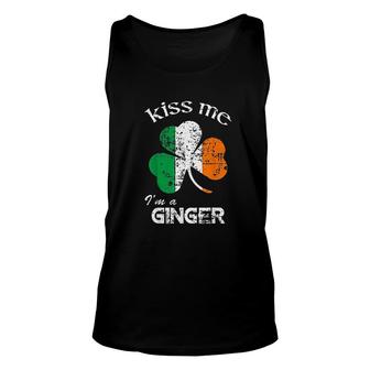 Kiss Me I Am A Ginger St Patricks Day Costume Gift Unisex Tank Top - Thegiftio