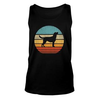 Labrador Vintage Silhouette 60S 70S Retro Gifts Dog Lover Unisex Tank Top | Mazezy