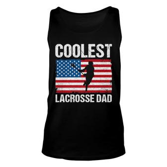 Lacrosse Dad American Flag Lax Dad Lacrosse Player Unisex Tank Top | Mazezy