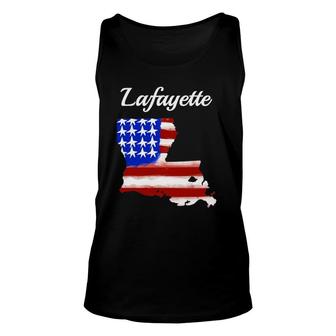 Lafayette Louisiana State Flag Patriotic 4Th Of July Gift Unisex Tank Top | Mazezy