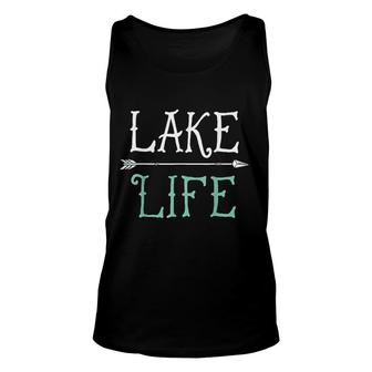 Lake Life Fishing Boating Sailing Funny Outdoor Lake Life Boating Unisex Tank Top - Thegiftio