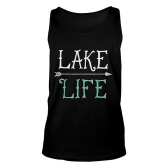 Lake Life Fishing Boating Sailing Funny Outdoor Lake Life Boating Unisex Tank Top - Thegiftio UK