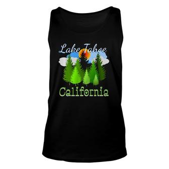 Lake Tahoe California Forest Unisex Tank Top | Mazezy