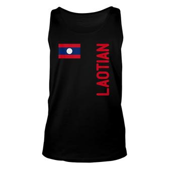 Laotian Flag And Laos Roots Unisex Tank Top | Mazezy