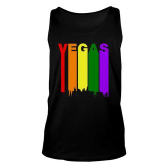 Las Vegas Nevada Lgbtq Gay Pride Rainbow Skyline Unisex Tank Top | Mazezy AU