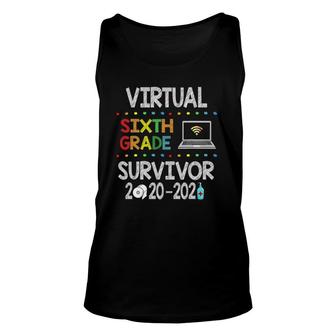 Last Day Of School Virtual 6Th Grade Survivor 2020-2021 Ver2 Tank Top | Mazezy