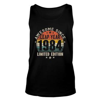 Leap Year Birthday Awesome Since 1984 Vintage Leap Day Unisex Tank Top - Thegiftio UK