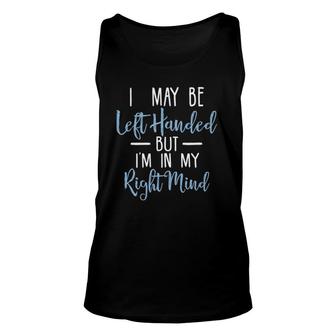 Left Handed Funny Left Hand Gif Unisex Tank Top | Mazezy