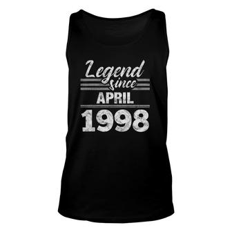 Legend Since April 1998 24Th Birthday 24 Years Old Unisex Tank Top | Mazezy AU