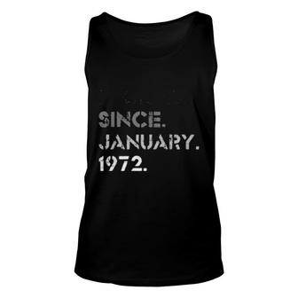 Legend Vintage January 1972 50 Years Old 50Th Birthday Unisex Tank Top | Mazezy