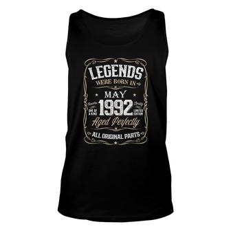 Legends Were Born In 1992 May Awsome Since Vintage Birthday Unisex Tank Top - Seseable