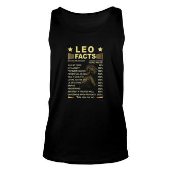 Leo Facts Zodiac Unisex Tank Top | Mazezy