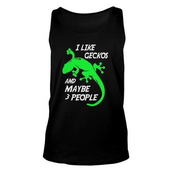Leopard Gecko I Like Geckos And Maybe 3 People Unisex Tank Top | Mazezy