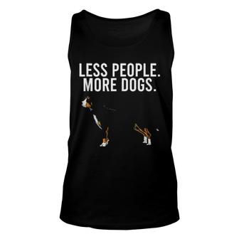 Less People More Dogs Entlebucher Mountain Dog Introvert Fun Tank Top | Mazezy