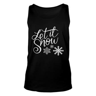 Let It Snow Christmas White Snowflakes Costume Jumper Unisex Tank Top - Thegiftio