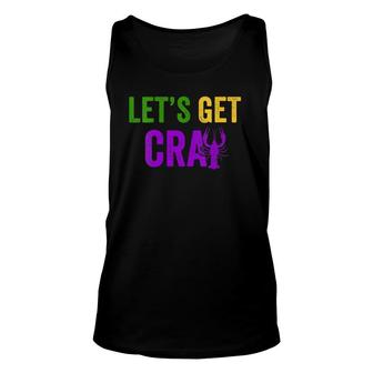 Womens Let's Get Cray Mardi Gras Crawfish Tee Men & Women 2022 V-Neck Tank Top | Mazezy