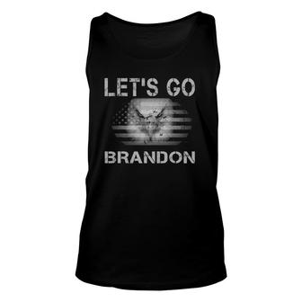 Let's Go Brandon Retro Eagle Us Flag Funny Unisex Tank Top | Mazezy