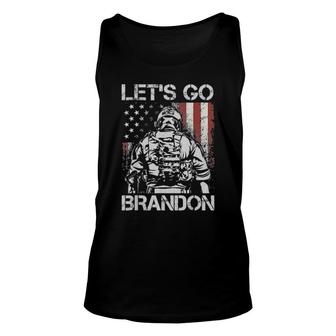 Let’S Go Brandon Veteran Us American Flag Veterans Tee Unisex Tank Top | Mazezy