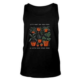 Lets Root For Each Other And Watch Each Other Grow Many Unisex Tank Top - Thegiftio UK