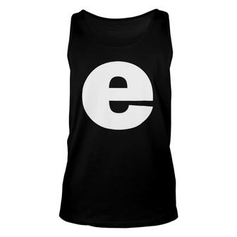 Letter E Lower Case Alphabet Spell Words Initial Tee Unisex Tank Top | Mazezy