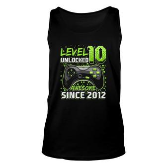 Level 10 Unlocked Awesome 2012 Video Game Birthday Unisex Tank Top - Seseable