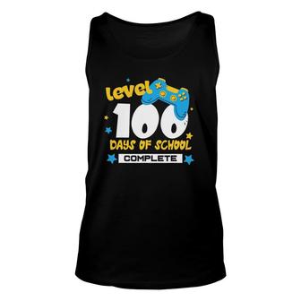 Level 100 Days Of School Complete Gamer Video Games Unisex Tank Top | Mazezy
