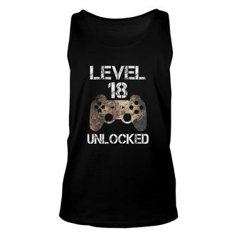 Level 18 Unlocked Unisex Tank Top | Mazezy