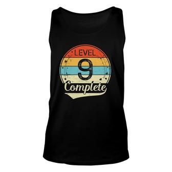 Level 9 Complete 9Th Wedding Anniversary Gift Him Her Unisex Tank Top | Mazezy