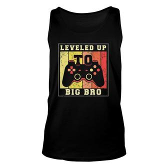 Leveled Up To Big Bro 2022 Brother Baby Announcement Sibling Tank Top | Mazezy