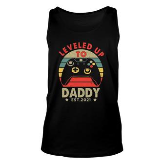 Leveled Up To Daddy 2021 Vintage Promoted To Daddy Est 2021 Ver2 Tank Top | Mazezy