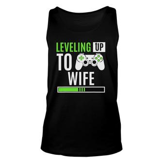 Leveling Up To Wife Gaming Engagement Bride Announcement Unisex Tank Top | Mazezy