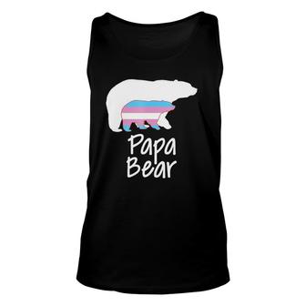 Lgbt Dad Papa Bear Mothers Transgender Pride Rainbow Unisex Tank Top | Mazezy