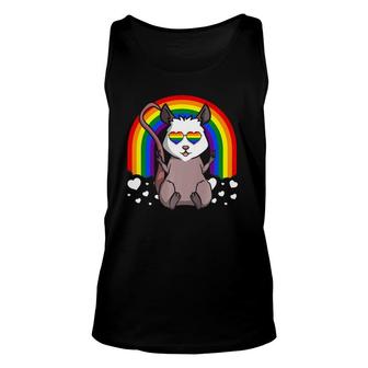 Lgbt Possum Gay Pride Rainbow Lgbtq Cute Gift Unisex Tank Top | Mazezy